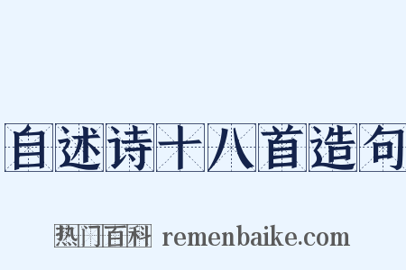 自述诗十八首造句是什么意思的图片